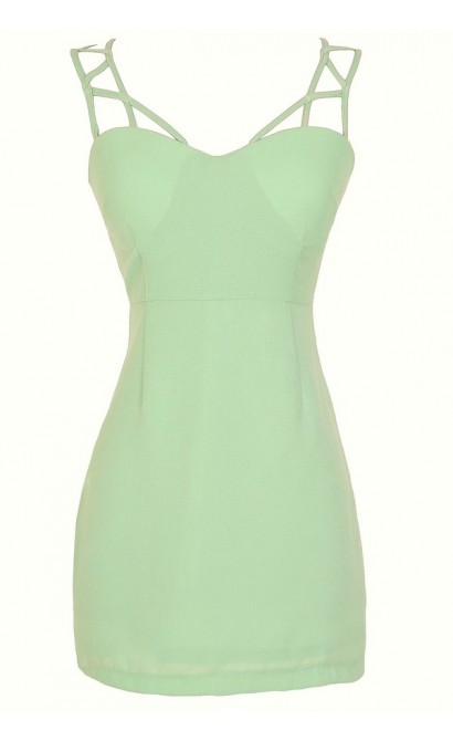 Climbing The Ladder Dress in Sage